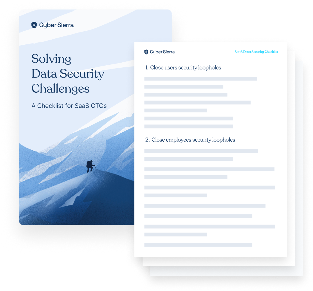 Solving Data Security Challenges — A Checklist for SaaS CTOs ebook